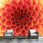 Papel De Parede Flor Floral Natureza Laranja Sala Adesivo - 2