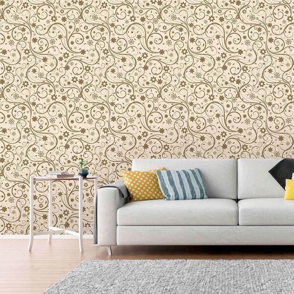 Papel De Parede Flora Mud - 0 50 X 2 50 Metros