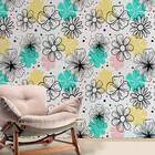 Papel De Parede Floral Abstrato Modelo 07-60x300cm