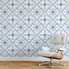 Papel De Parede Floral Adesivo Fundo Branco Com Detalhes Em T