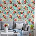 Papel De Parede Floral Colorido-60x300cm
