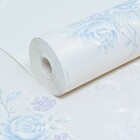Papel De Parede Floral Lilás E Azul