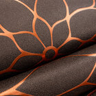 Papel De Parede Floral Marrom Metálico