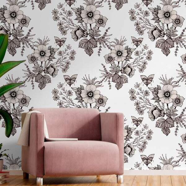 Papel De Parede - Floral Mod 075 - 60x300cm