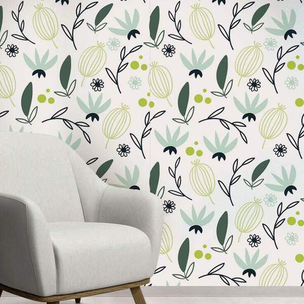 Papel De Parede Floral Modelo 122-60x300cm