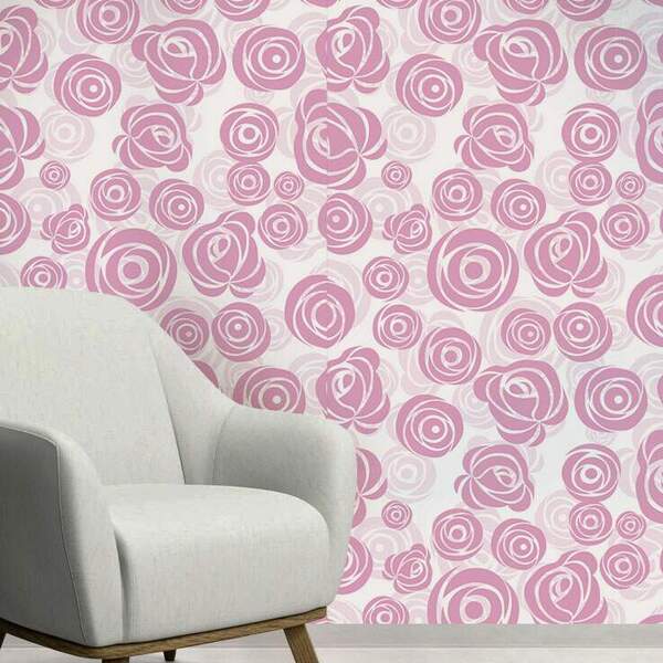 Papel De Parede Floral Modelo 98-60x300cm
