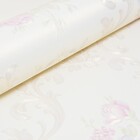 Papel De Parede Floral Off White Com Rosa