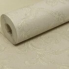 Papel De Parede Floral Off White E Glitter