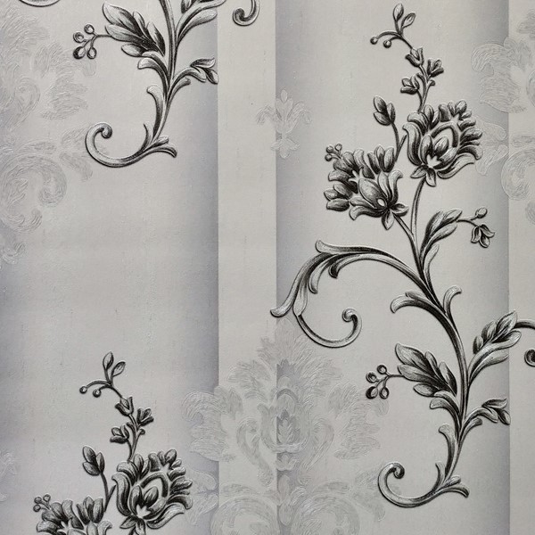 Papel De Parede Floral Off White Preto E Prata Leroy Merlin Codigo do produto na leroy merlin: papel de parede floral off white preto e prata