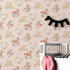 Papel De Parede Floral Rosa Aquarela Flores Primavera Viva La