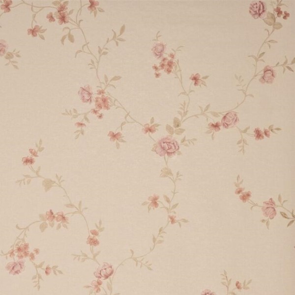 Papel De Parede Floral Rosa Com Flores