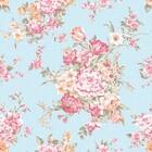 Papel De Parede Flores Com Fundo Verde Autocolante 3mx40cm