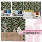 Papel De Parede Folha De Bananeira Tropical Lavável 3m