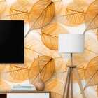 Papel De Parede Folha Dólar Marrom Claro Adesivo Lavável 12m