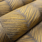 Papel De Parede Folhagem Dourada