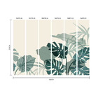 Papel De Parede Folhagem Folhas Verde Plantas Painel 9m²