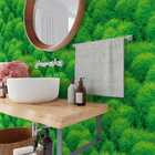 Papel De Parede Folhagem Realista Jardim Verde Adesivo 18m