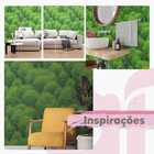 Papel De Parede Folhagem Realista Jardim Verde Viníl 3m