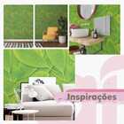 Papel De Parede Folhagem Verde Tipo Folha De Manga 6m