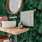 Papel De Parede Folhas Samambaia Jardim Auto Colante 3m