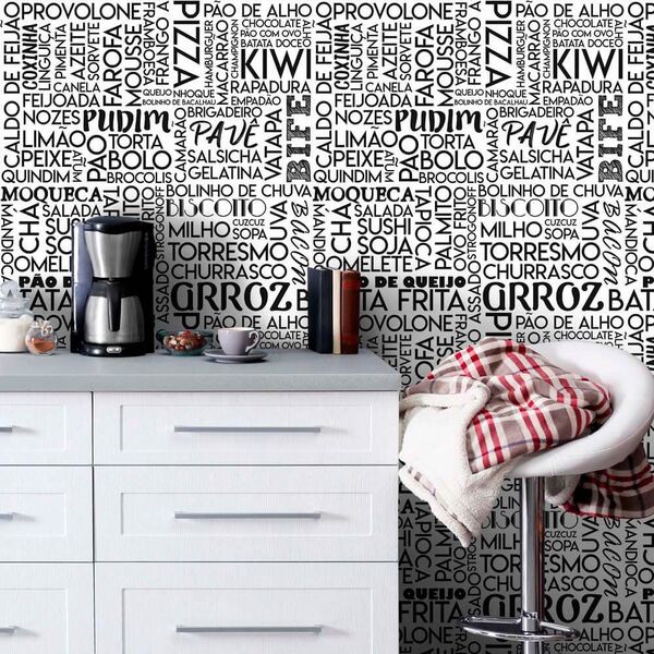 Papel De Parede Food Name Peb - 0 50 X 3 00 Metros