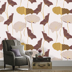 Papel De Parede Fores E Folhas Rosas