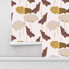 Papel De Parede Fores E Folhas Rosas