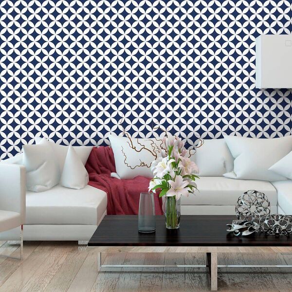 Papel De Parede Four Tips Navy - 0 50 X 3 00 Metros