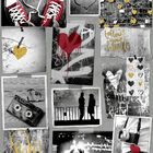 Papel De Parede Freestyle A103-02 Cinza - Rolo De 0 53cm X 10