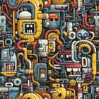 Papel De Parede Gamer 3d Arte Abstrata Auto Colante Colorida