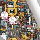 Papel De Parede Gamer 3d Arte Abstrata Auto Colante Colorida