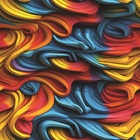 Papel De Parede Gamer 3d Arte Auto Adesiva Ondas Abstratas De