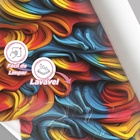 Papel De Parede Gamer 3d Arte Auto Adesiva Ondas Abstratas De