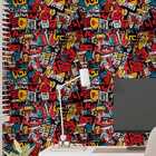 Papel De Parede Gamer 3d Arte Colorida Auto Colante Estilo Gr