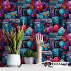 Papel De Parede Gamer 3d Arte Pintura Coraçao Rosa Estilo Gra