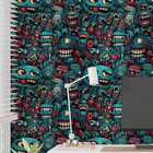 Papel De Parede Gamer 3d Cartoon Arte Azul Efeito Realista Ge