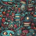 Papel De Parede Gamer 3d Cartoon Arte Azul Efeito Realista Ge