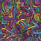 Papel De Parede Gamer 3d Grafite Moderno Arte Colorida Auto C