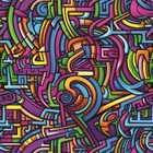 Papel De Parede Gamer 3d Grafite Moderno Arte Colorida Auto C