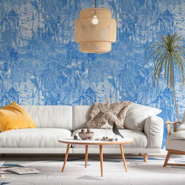 Papel De Parede Gelo Azul Claro-60x300cm