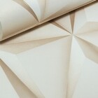 Papel De Parede Geométrico 3d Bege