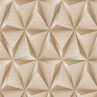 Papel De Parede Geométrico 3d Bege