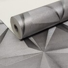 Papel De Parede Geométrico 3d Cinza