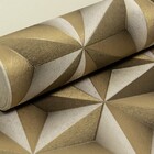 Papel De Parede Geométrico 3d Dourado E Prata