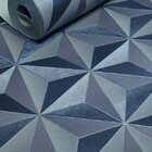 Papel De Parede Geométrico 3d Grafite