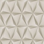Papel De Parede Geométrico 3d Marfim
