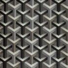 Papel De Parede Geométrico 3d Preto E Prata