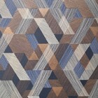 Papel De Parede Geométrico Azul Marinho Cobre E Prata