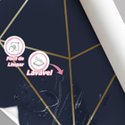 Papel De Parede Geométrico Azul Petróleo Gold Para Sala 15m