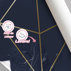 Papel De Parede Geométrico Azul Petróleo Gold Para Sala 18m